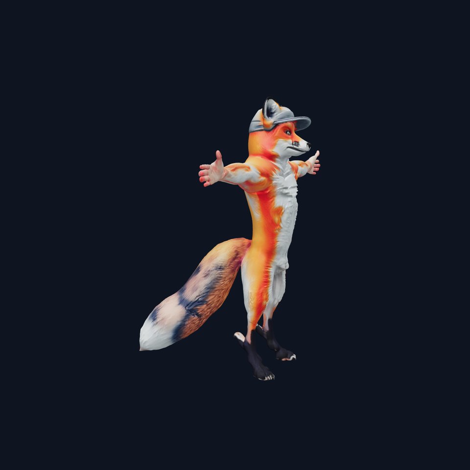 Orange Fox Character model pack